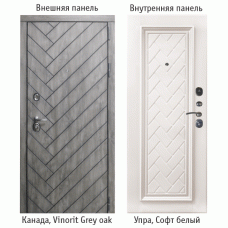 Канада Винорит GREY OAK с черной патиной панель софт белый Упра